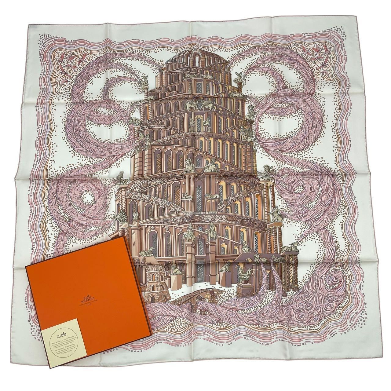 未使用品 HERMES エルメス カレ90 スカーフ シルク100％ LES RIVIERES