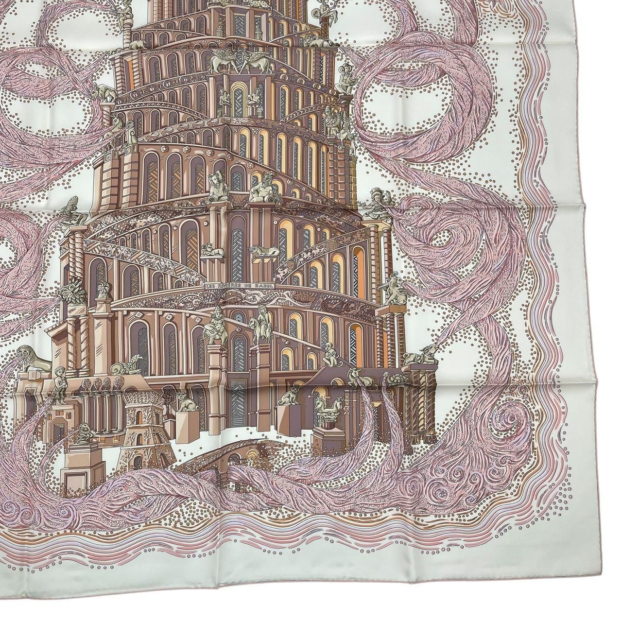 未使用品 HERMES エルメス カレ90 スカーフ シルク100％ LES RIVIERES