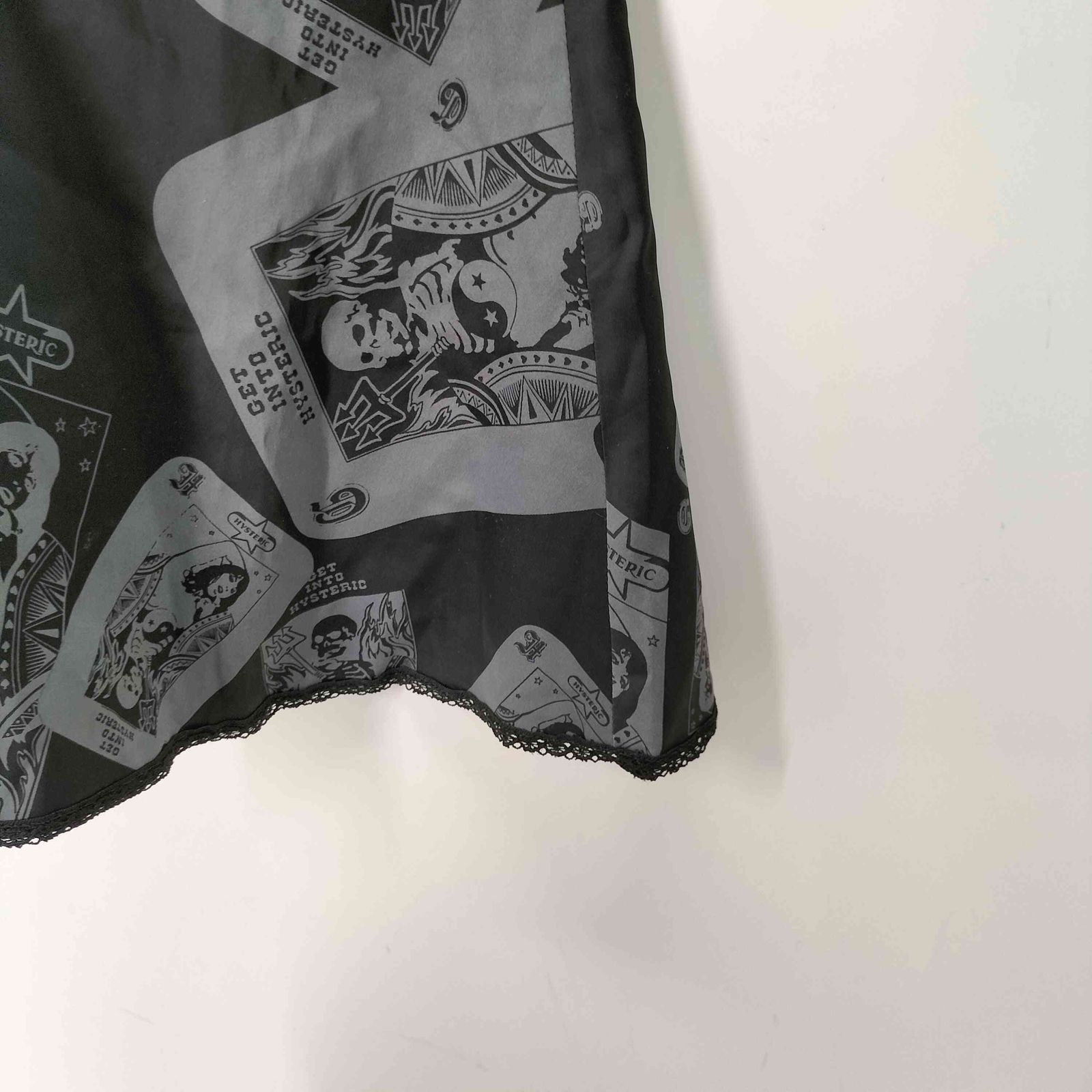 ヒステリック HYSTERIC トランプ ポーカー 総柄 ギャザー ワンピース  