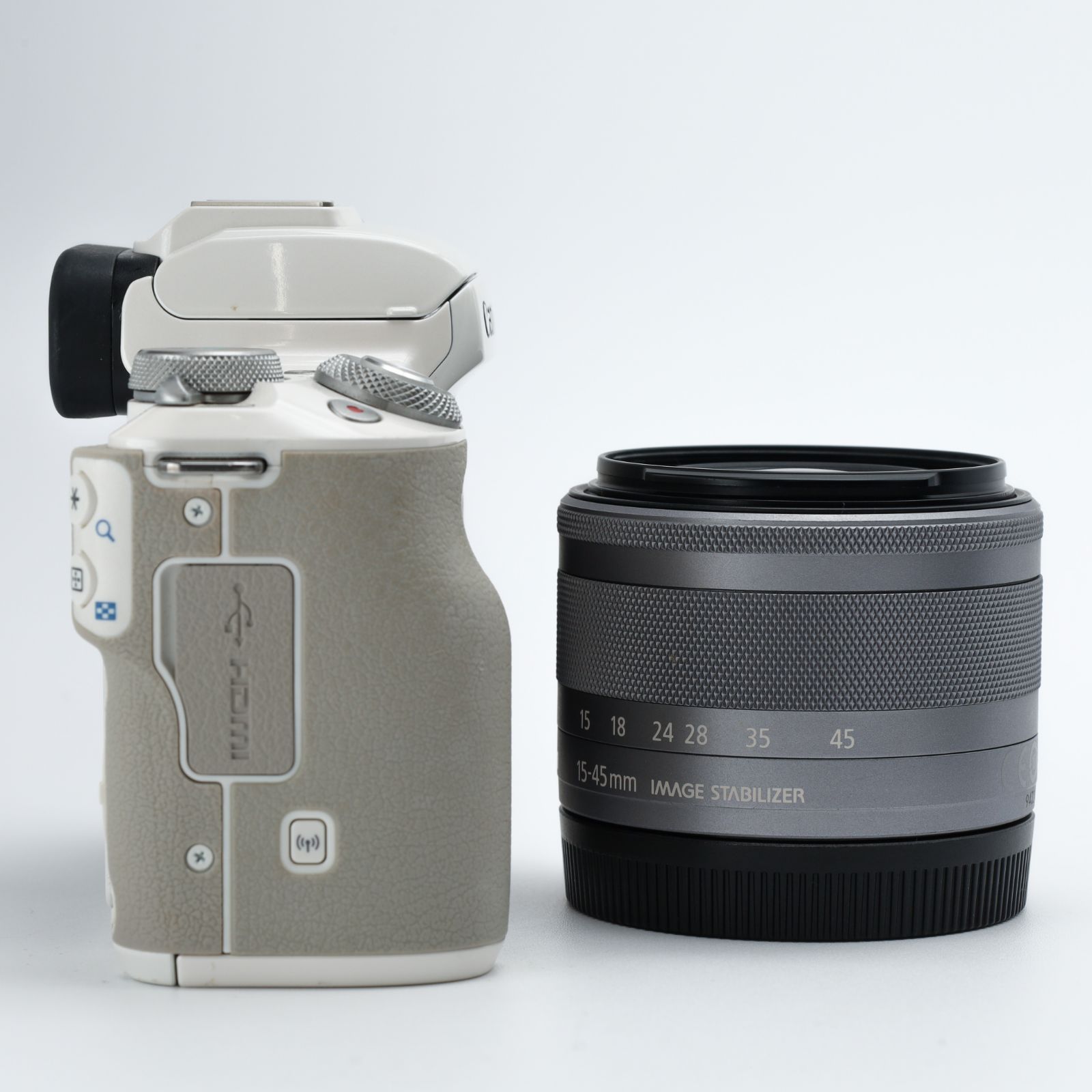 動作確認済】Canon (キヤノン) EOS Kiss M EF-M15-45 IS STM レンズ