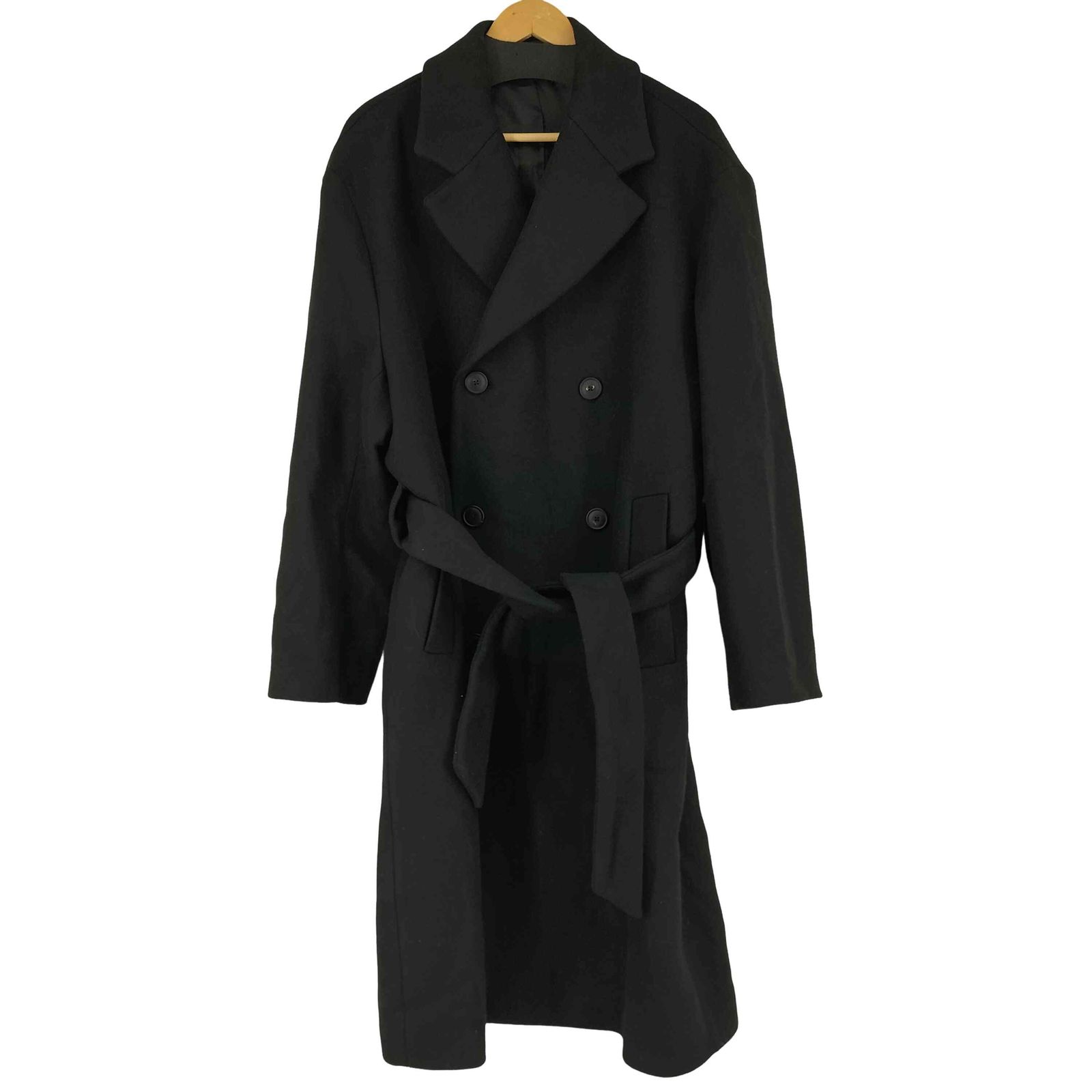 ZARA♡ウールダブルブレストコート ブラック ZARA ウールダブルブレストコート ブラック 上品エレガント 新作 (ZARA