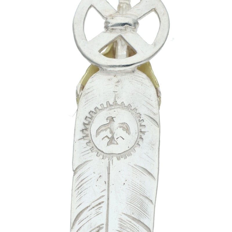 ゴローズ ハートホイールフェザー 大 ネックレストップ メンズ 大