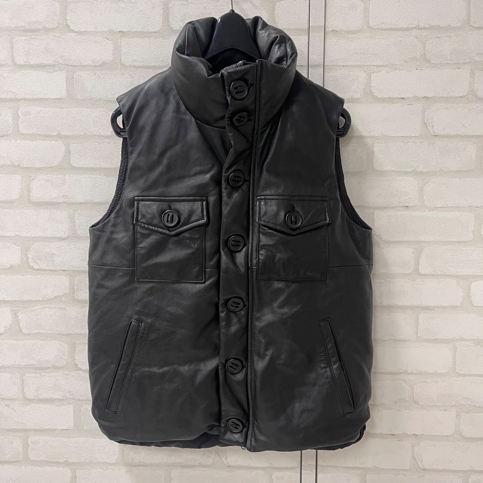 値下げ アヴィレックス AVIREX USA LAMB MIL DOWN VEST 羊革 シープ 