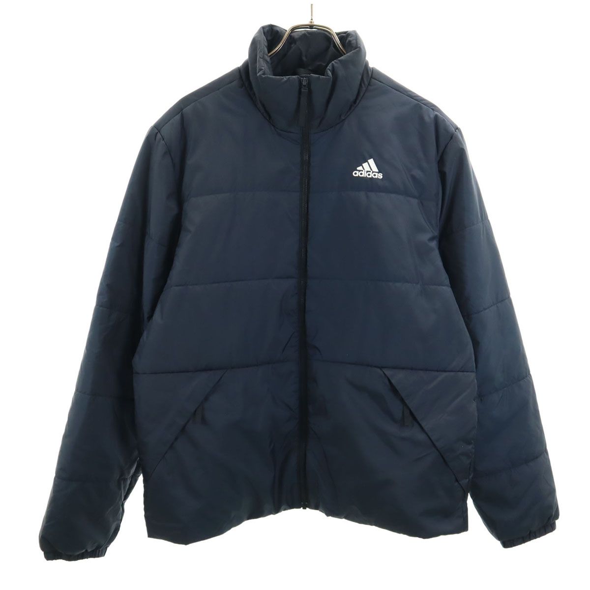 adidas アディダス 中綿ジャケット L ネイビー メンズ 古着 - メルカリ