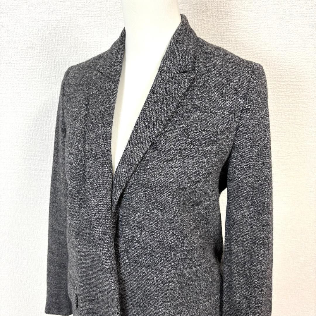 美品】 MACPHEE ロング テーラードジャケット ワンボタン 38 グレー 