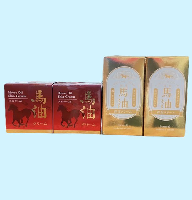 セットまとめ割引}馬油クリーム2種類セット×2個｜高保湿・全身用・乾燥