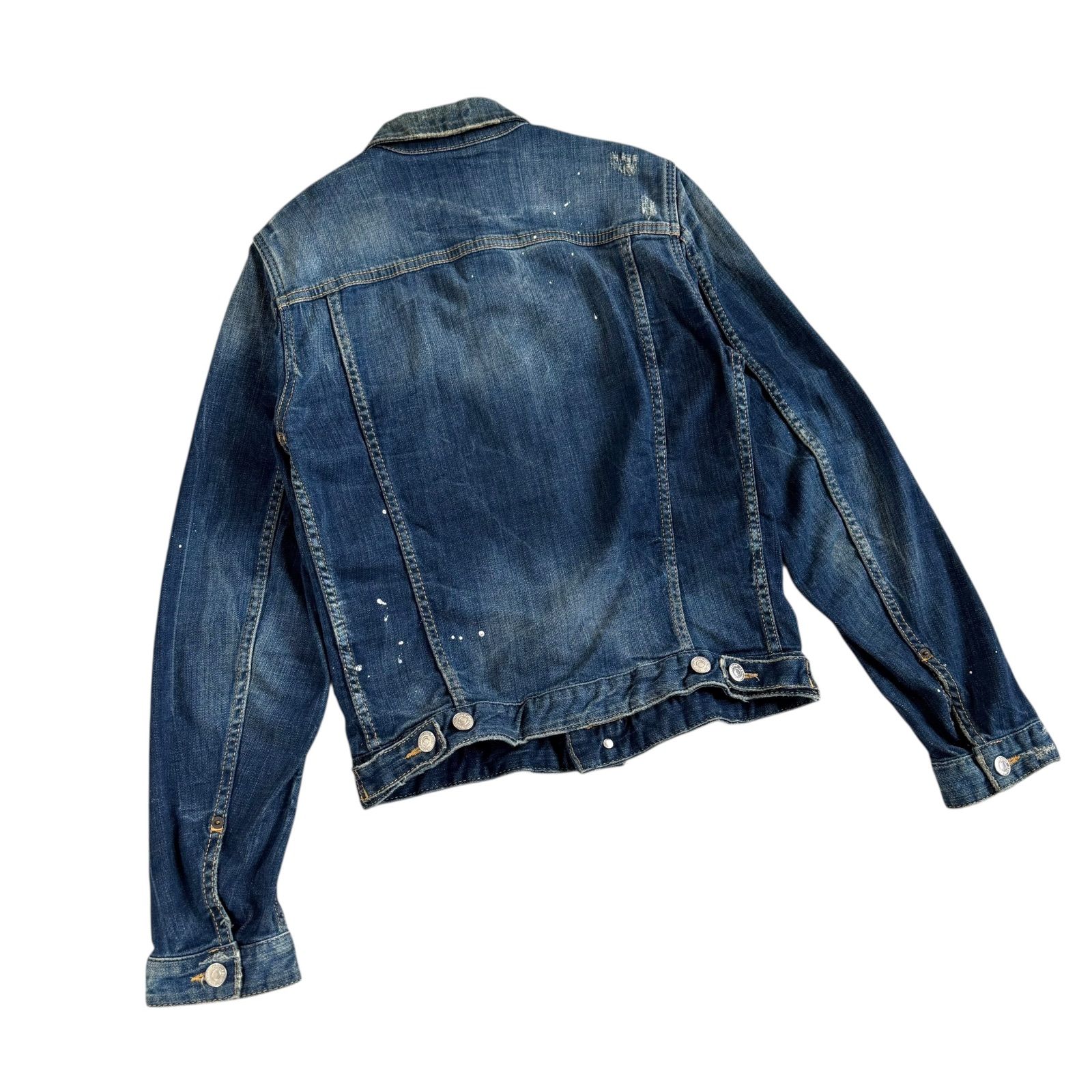 ディースクエアード ダメージ加工 SPLATTER デニムジャケット 希少 DSQARED2 / ディースクエアード ダメージデニムジャケット ペイント