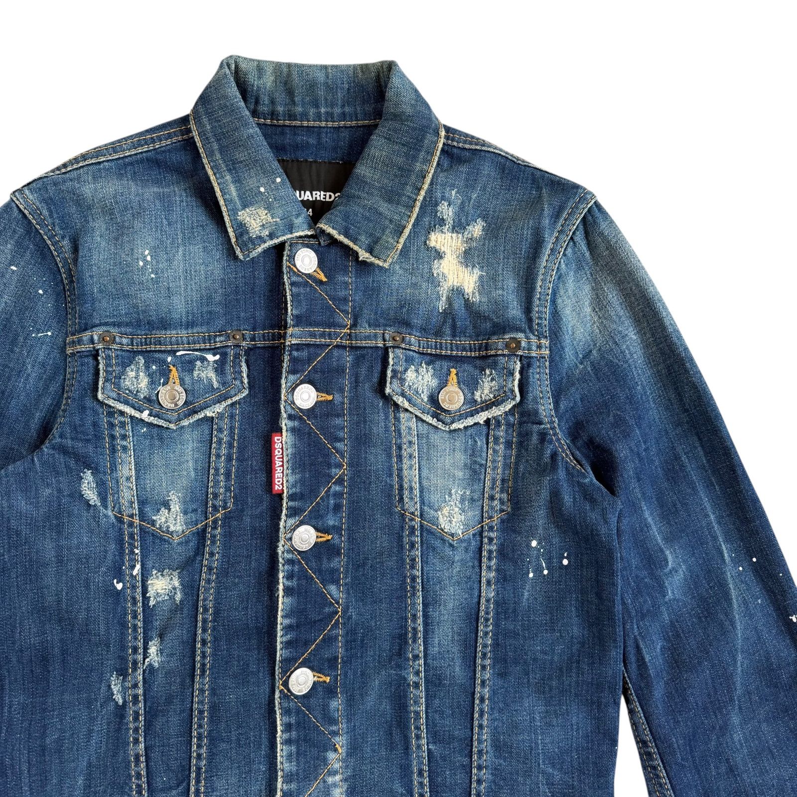 ペイント加工 ディースクエアード ジージャン デニムジャケット