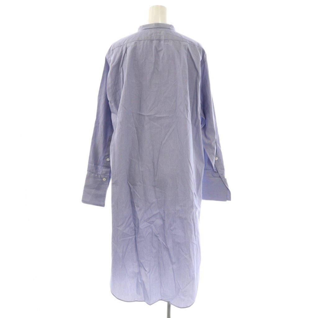 Curensology カレンソロジー　バンドカラーシャツ　ワンピース　青 カレンソロジー Curensology 25SS バンドカラーシャツワンピース
