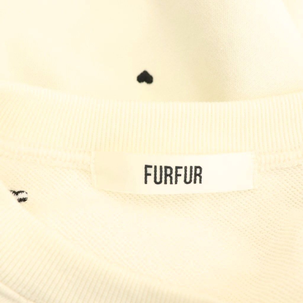 ファーファー furfur 25SS ミニハート刺繍スウェット トレーナー 長袖