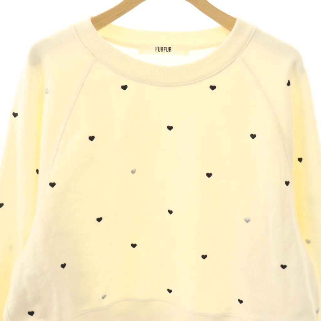 ファーファー furfur 25SS ミニハート刺繍スウェット トレーナー 長袖