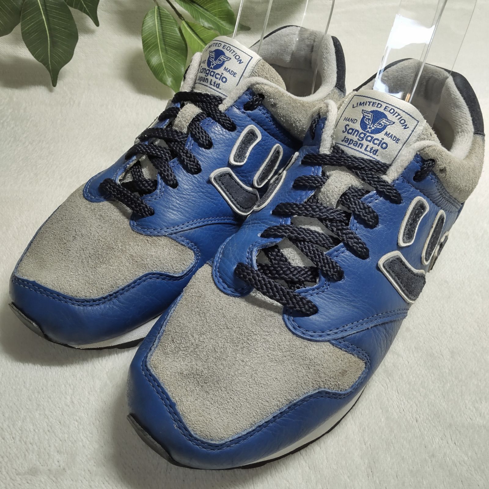 SANGACIO にゅ～ず STEEL BLUE スニーカー 25cm にゅ～ず『STEEL BLUE