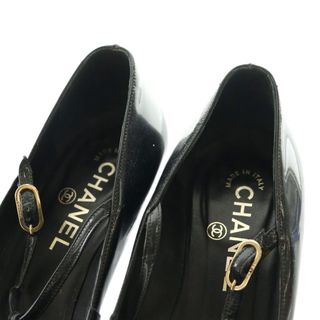 シャネル CHANEL パンプス ハイヒール ココマーク Tストラップ