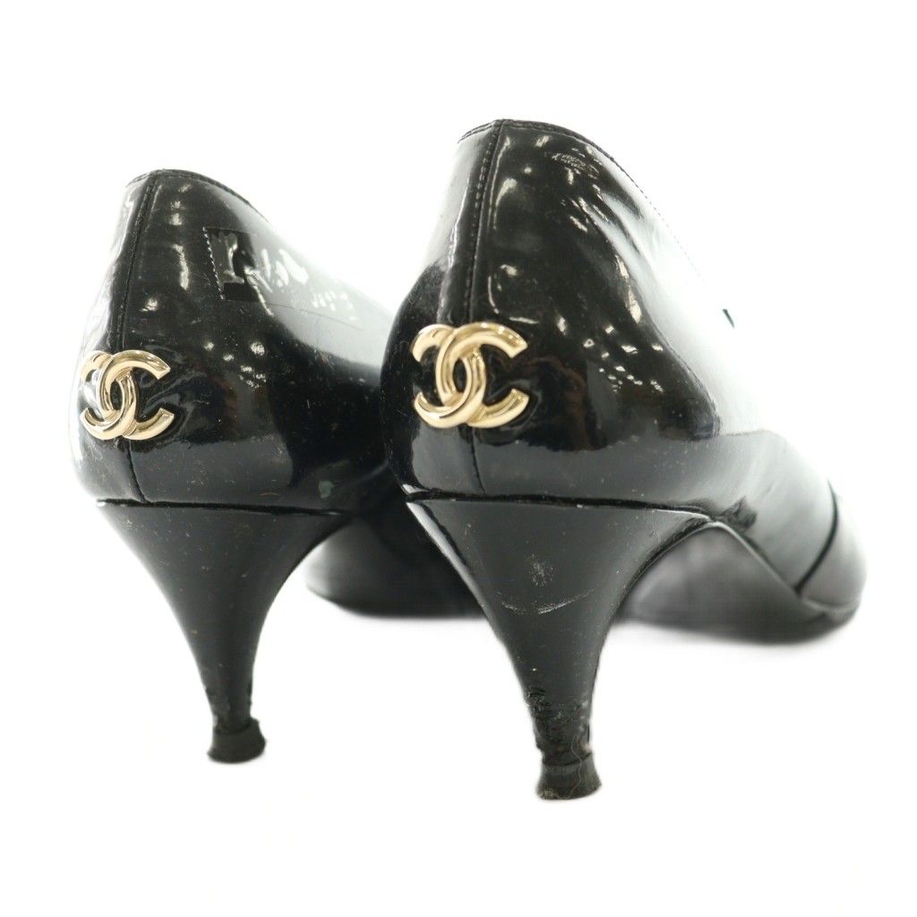 シャネル CHANEL パンプス ハイヒール ココマーク Tストラップ