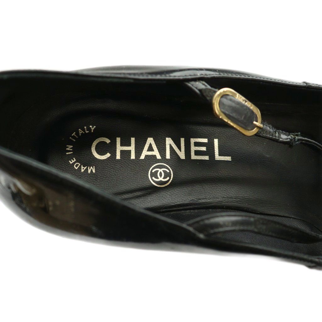 シャネル CHANEL パンプス ハイヒール ココマーク Tストラップ