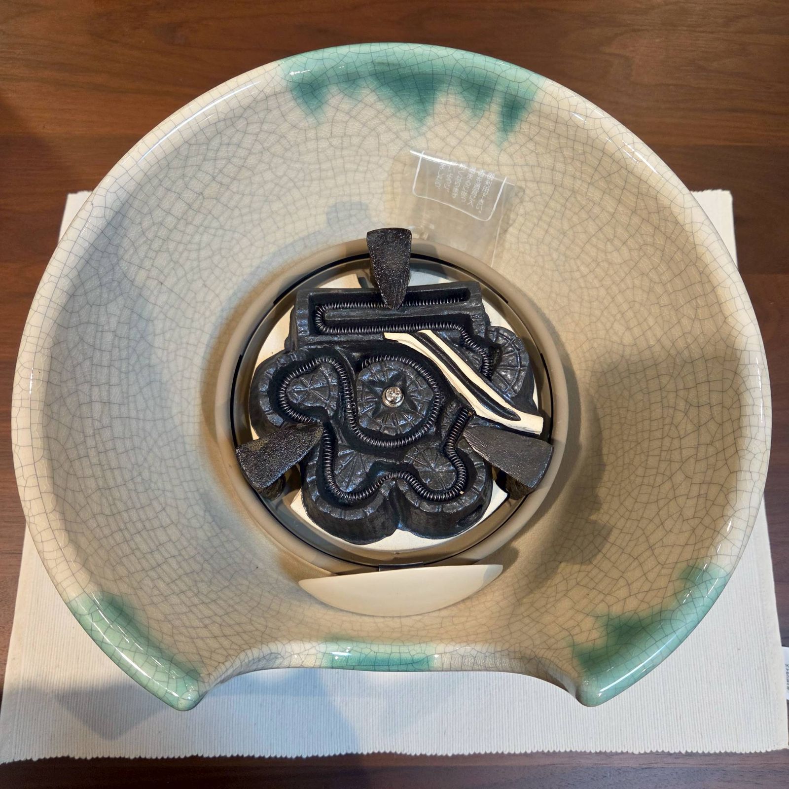 極美品】野々田商店 さつま織部 茶道具 風炉型 電熱器 炭型ヒーター