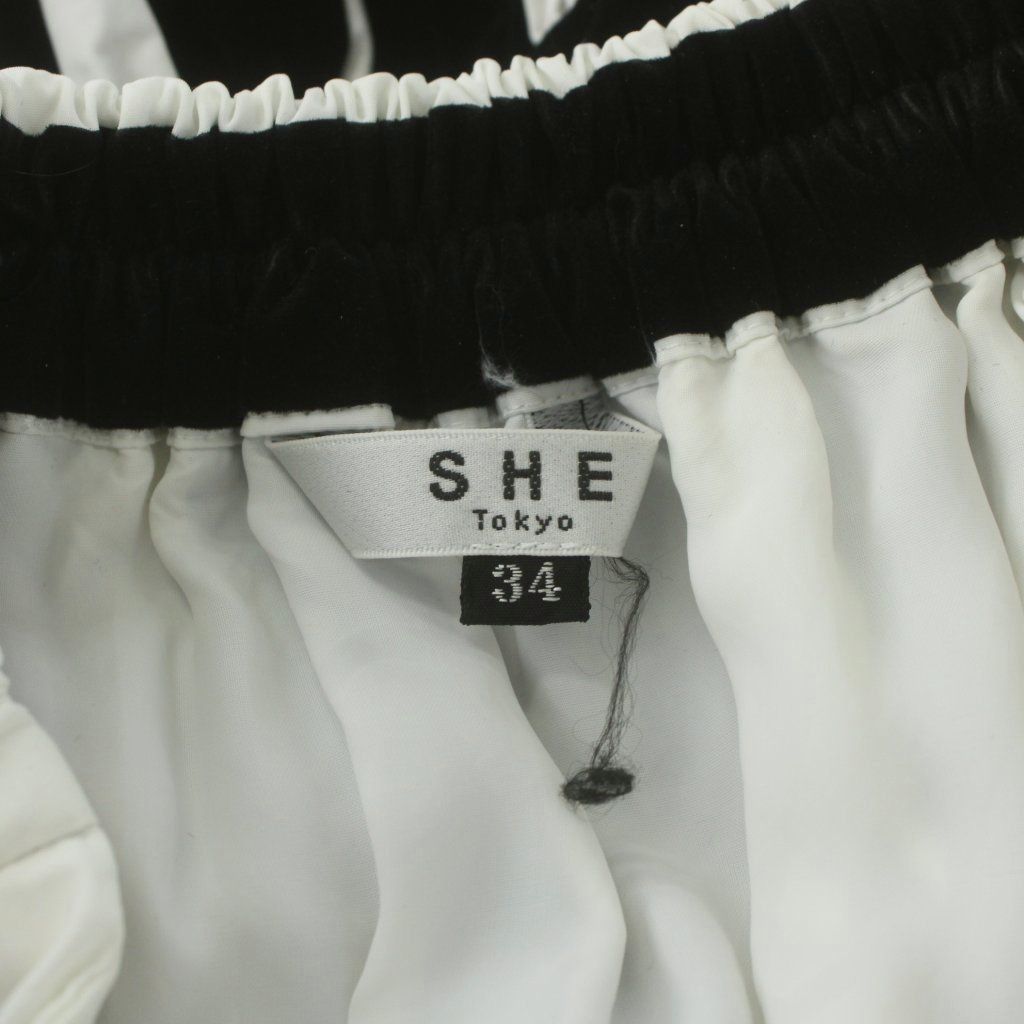 シートーキョー SHE Tokyo Lisa stripe ティアードスカート フレア