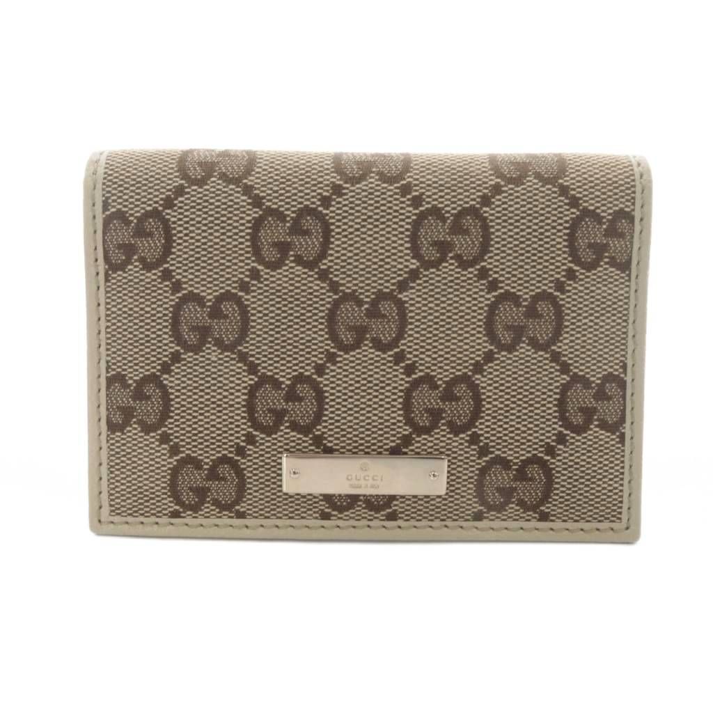 グッチ GGキャンバス パスケース カード入れ 名刺入れ 茶 ブラウン