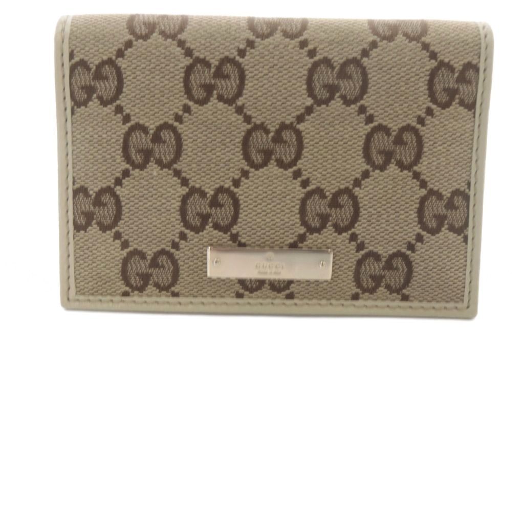 グッチ GGキャンバス パスケース カード入れ 名刺入れ 茶 ブラウン