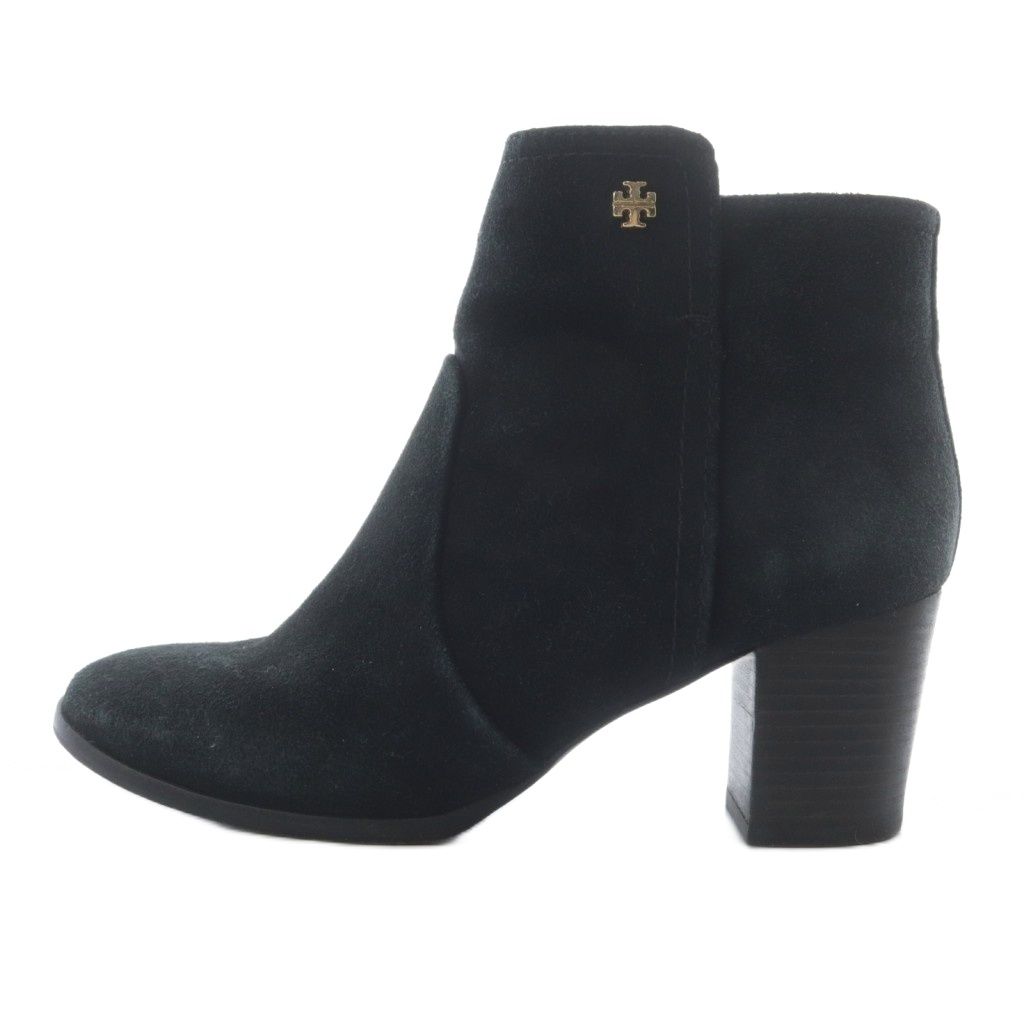 トリーバーチ TORY BURCH ショートブーツ スエード ハイヒール 6M 黒