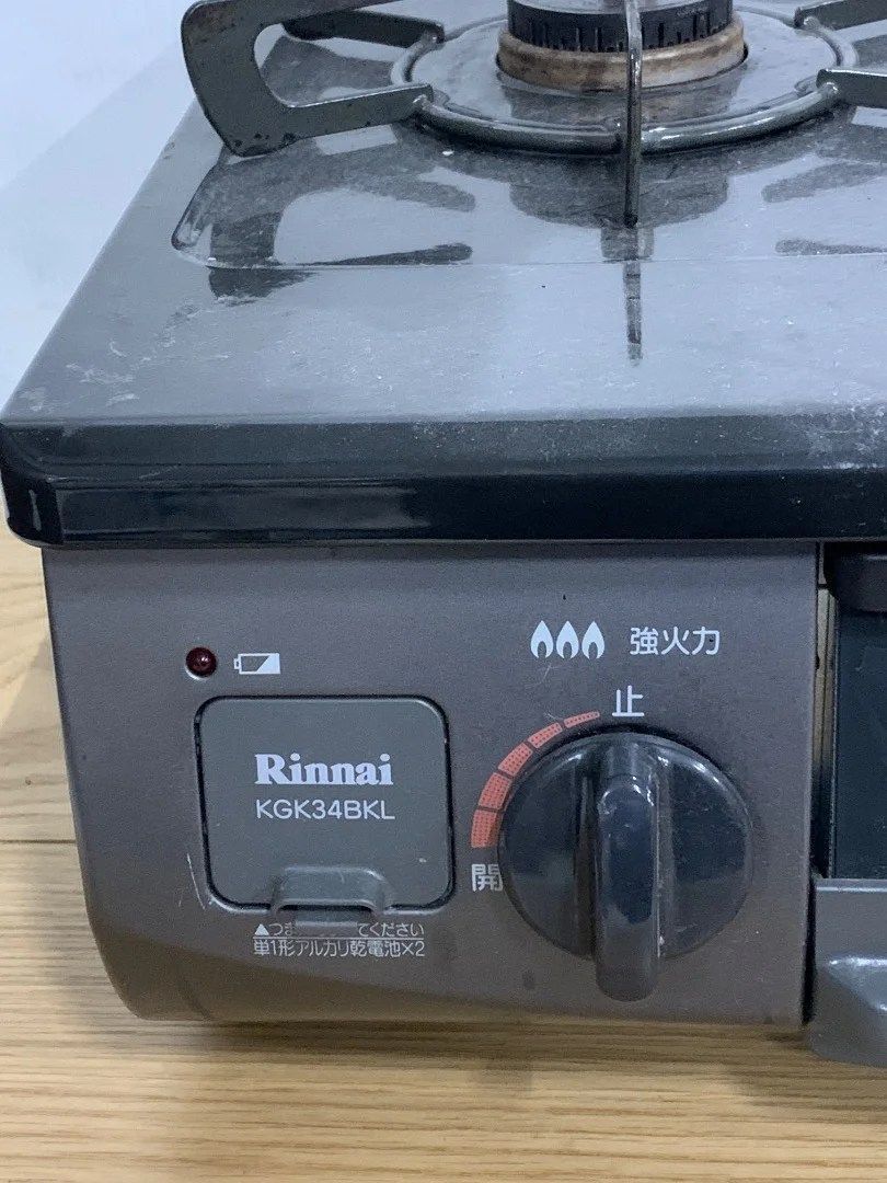 Rinnai 都市ガステーブル KGK34BKL 2019年製 廃棄カバー欠品 実用 日常