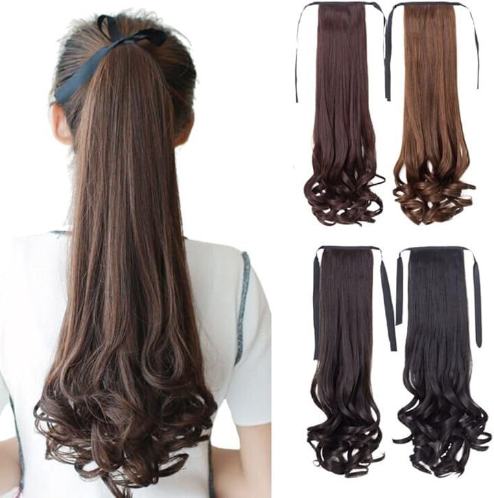 I'm so happy ポニーテールウィッグ カール エクステ クリップ ロング