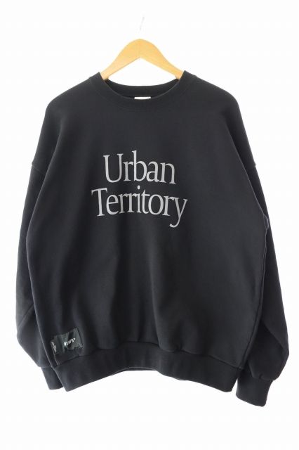 ダブルタップス ロゴ スウェット ブラック SWEATER COTTON 24A WTAPS ダブルタップス スウェット ブラック 黒 サイズ:L | 24AW