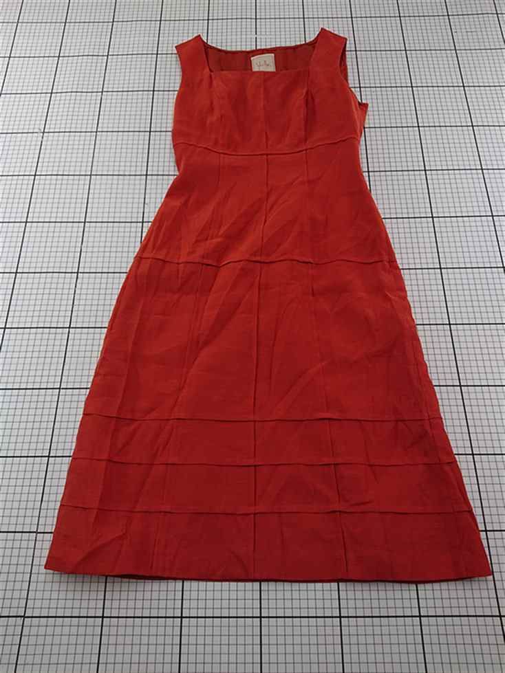 ◇ ⊂ シビラ Sybilla ノースリーブワンピース レッド系 Mサイズ