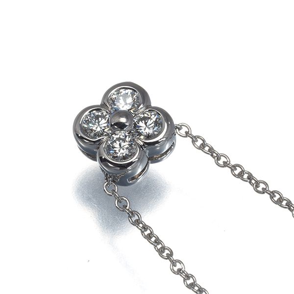 ティファニー ネックレス ダイヤ ダイヤモンド ベゼルセットフラワー