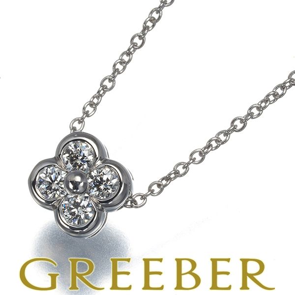 ティファニー ベゼルセット フラワーダイヤモンドネックレス pt950 ティファニー ネックレス ダイヤ ダイヤモンド ベゼルセットフラワー