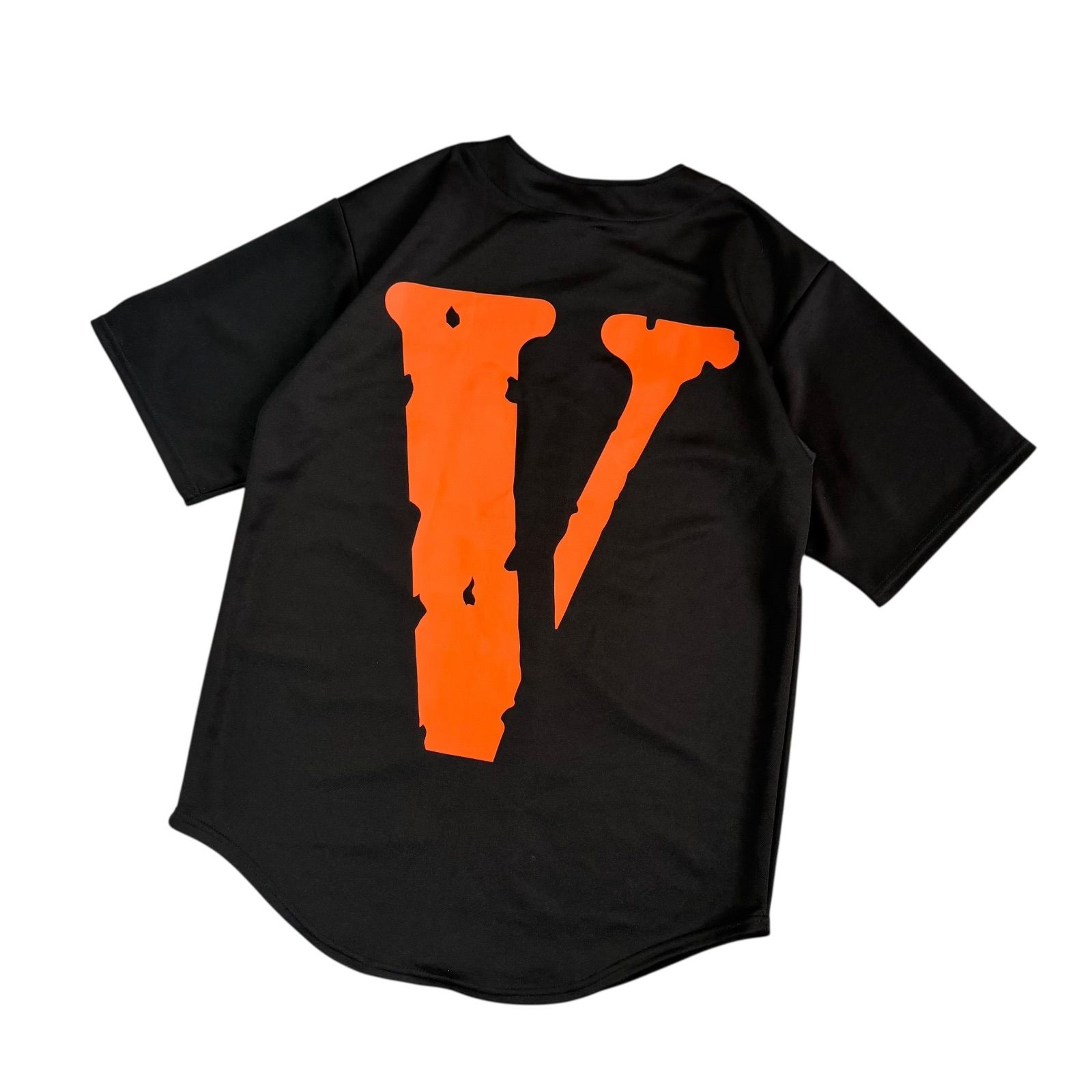 VLONE 2Pac ベースボールシャツ 刺繍＆プリント ブラック L 極美品 VLONE 2Pac ベースボールシャツ 刺繍＆プリント ブラック L 極美品