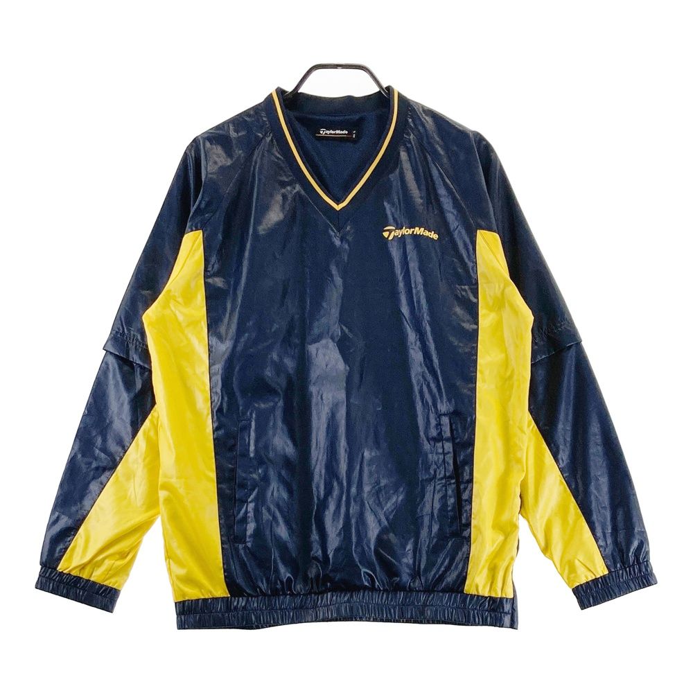 テーラーメイド ブルゾン ナイロン ニット ブルー ジップ ハイネック
