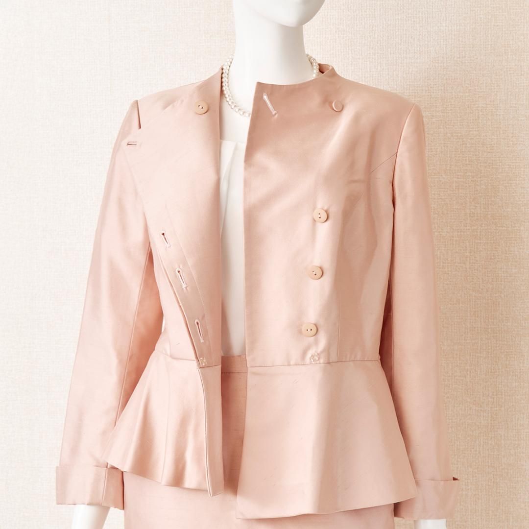 【美品】VIVID FANCY　ハナエモリ　セットアップ　高級スーツ　ピンクLL VIVID ハナエモリ 上品スーツ 美品】VIVID FANCY ハナエモリ