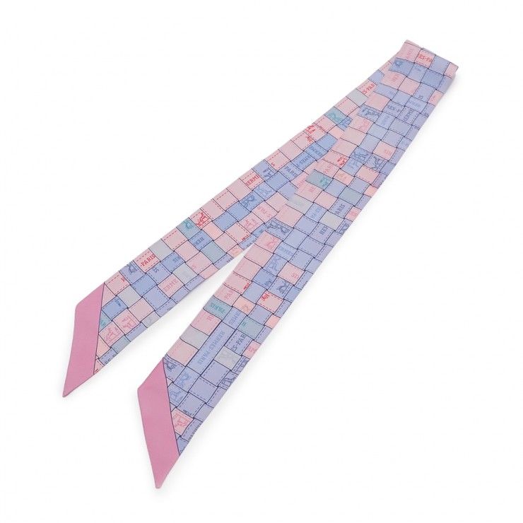 美品 HERMES エルメス ツイリー リボンスカーフ H062408S ボルデュック
