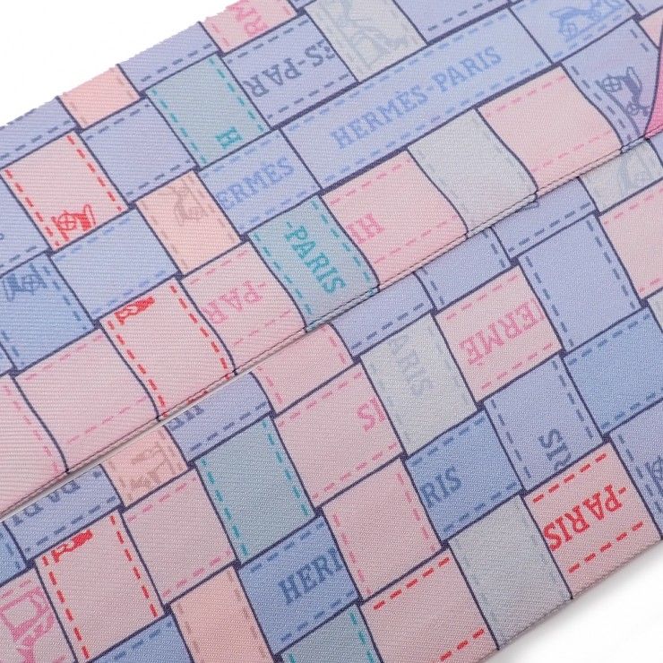 美品 HERMES エルメス ツイリー リボンスカーフ H062408S ボルデュック