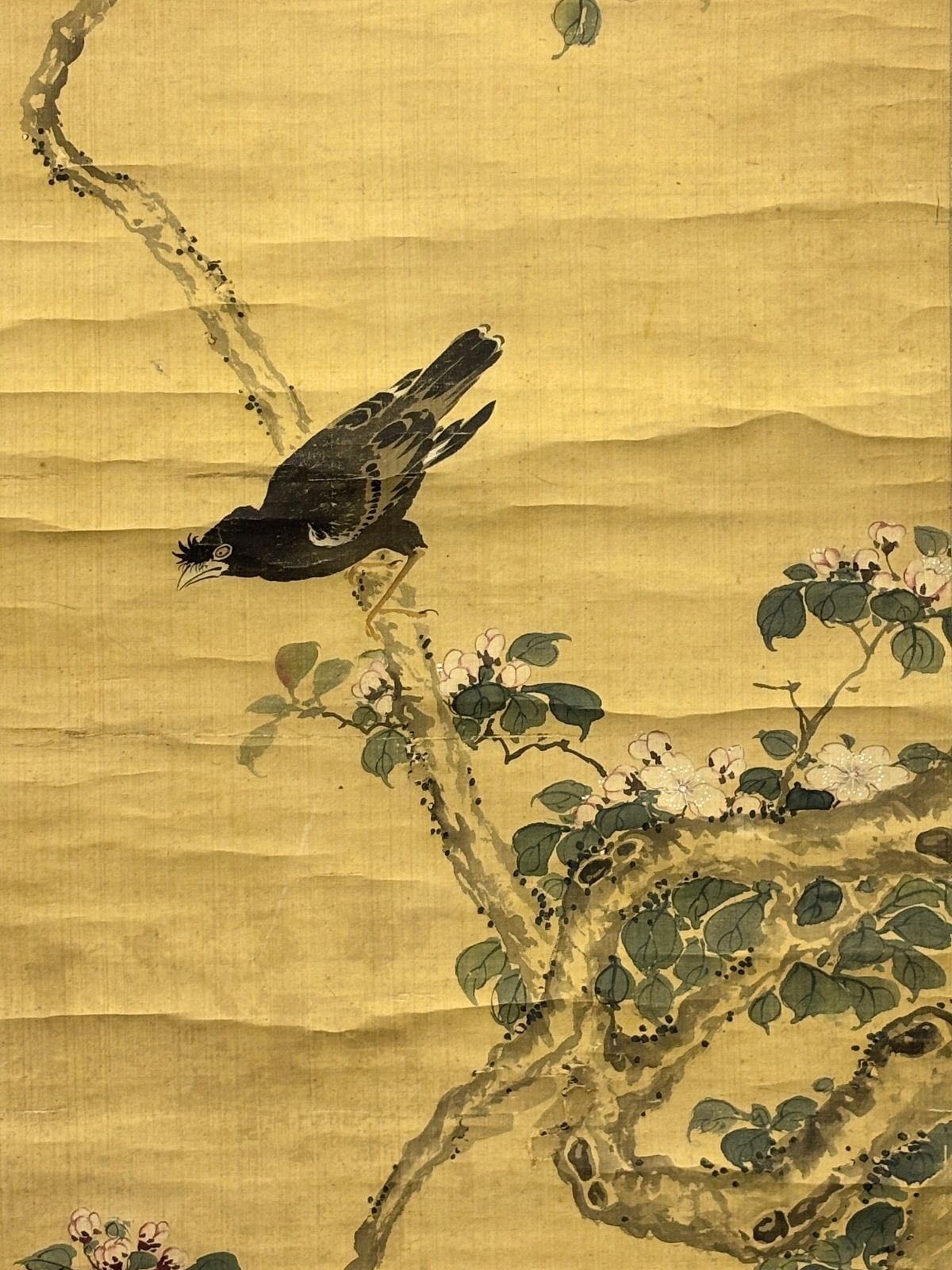 掛軸 M.65 花と鳥の図 落款印あり #茶掛#古美術 #骨董品 #まとめてお 掛軸 M.65 花と鳥の図 落款印あり #茶掛#古美術 #骨董品 #まとめてお