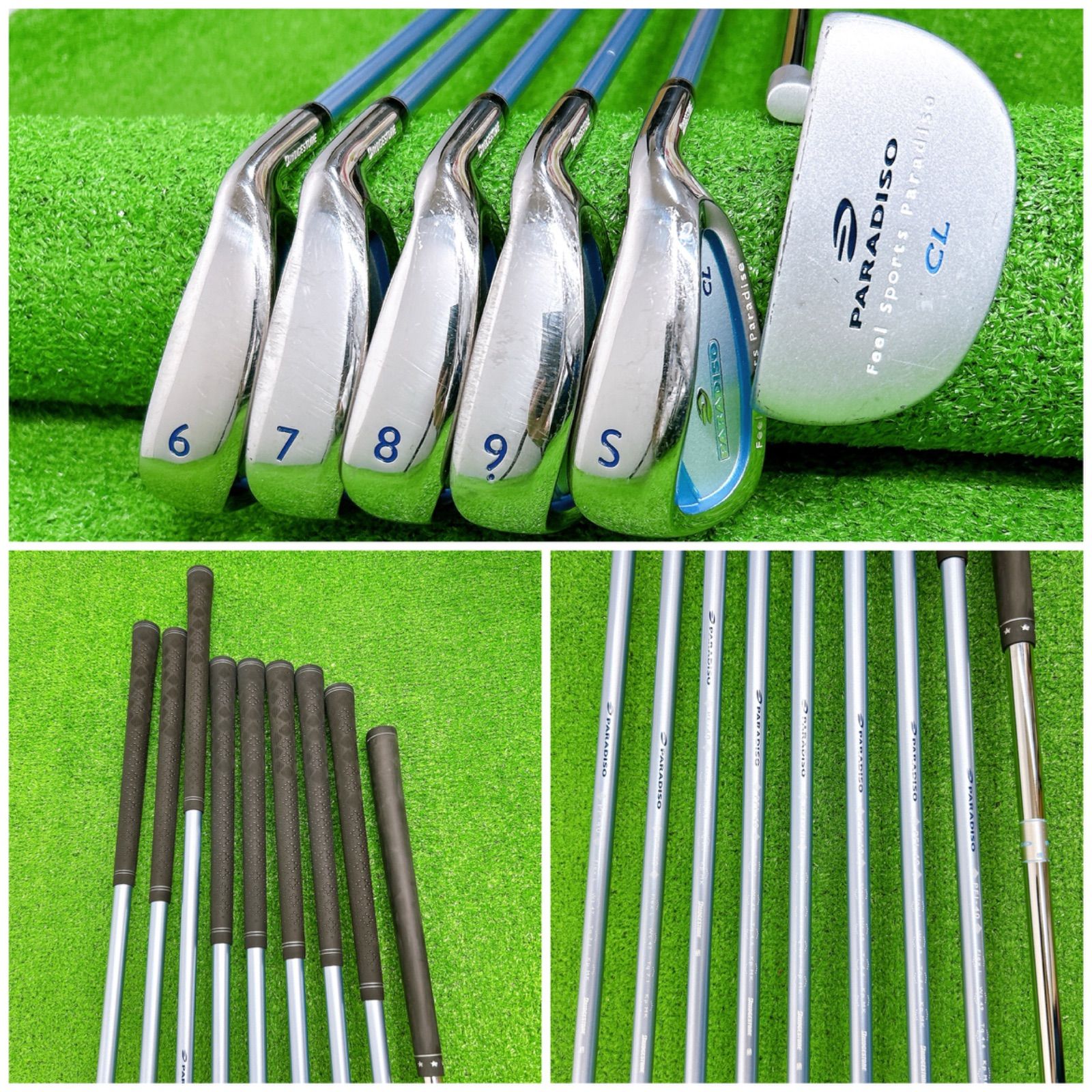 Lunafire ゴルフクラブセット PARADISO CL ドライバー ブリヂストン PARADISO CL レディースクラブセット 9本 L 初心者