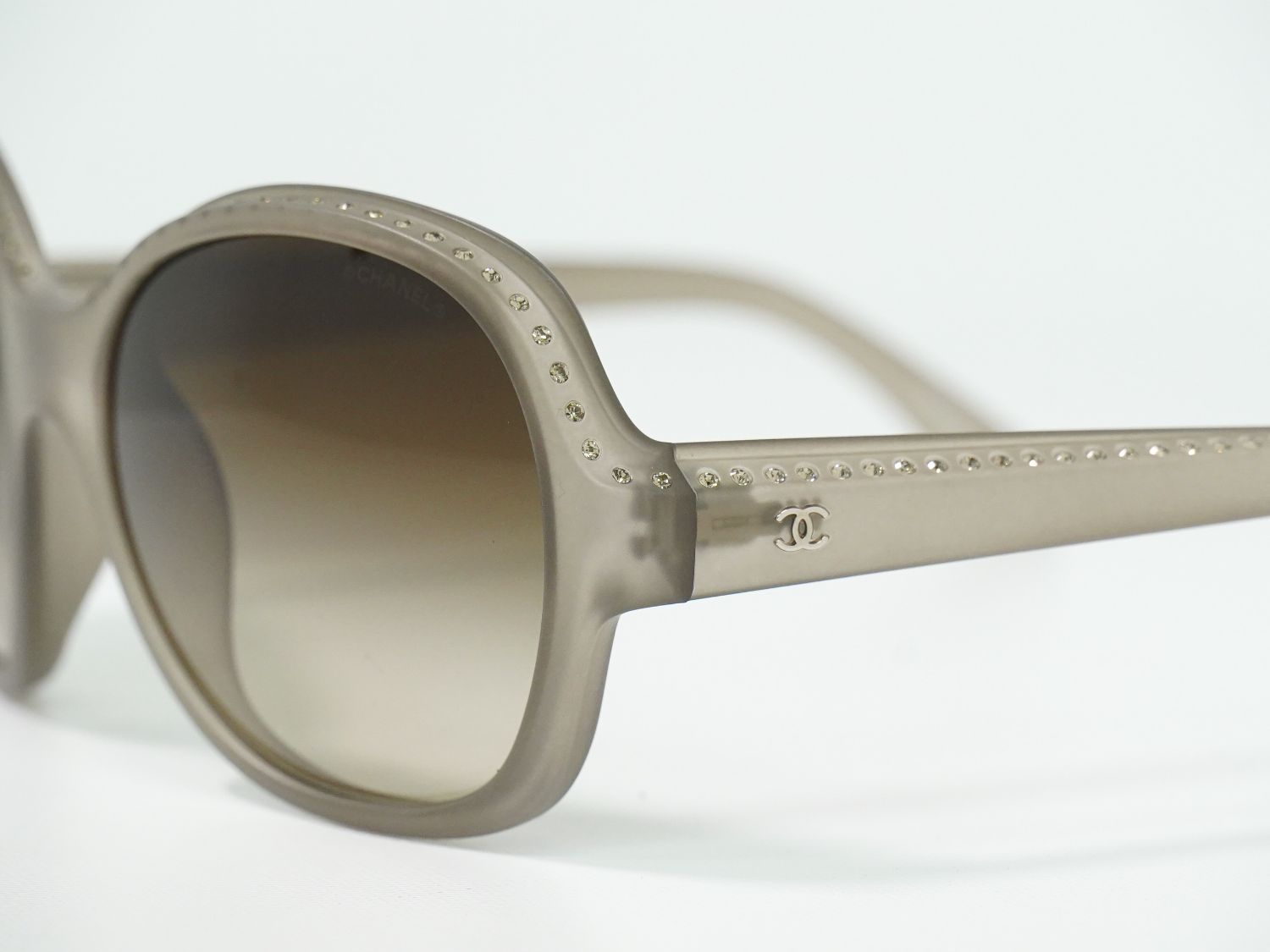 本物 シャネル CHANEL ココマーク ラインストーン サングラス アイ