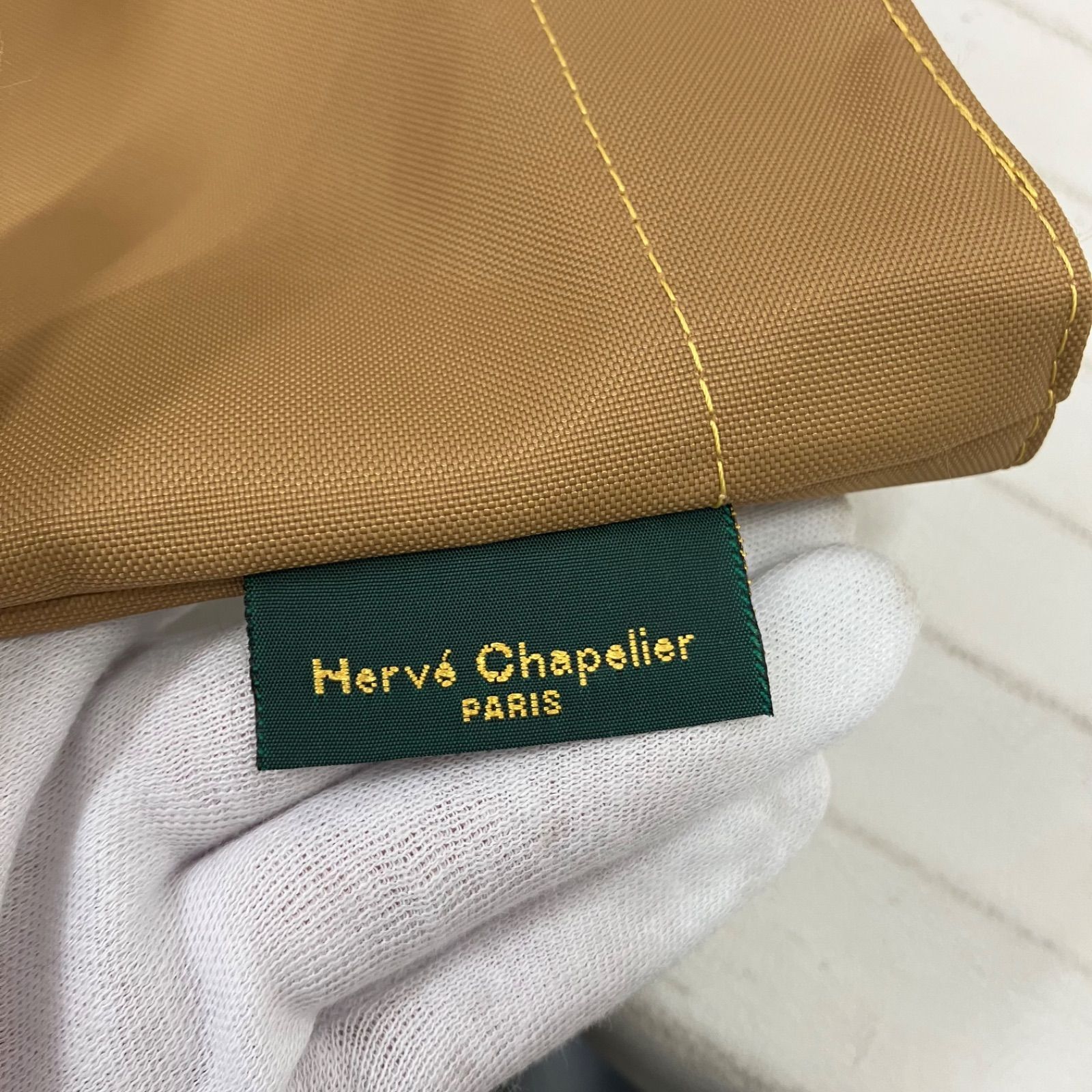 最終値下げ！Hervé Chapelier イエローシルク カシミアパシュミナ Herve Chapelier 新品 925F ナイロン舟型ショルダーL アラベスク マ