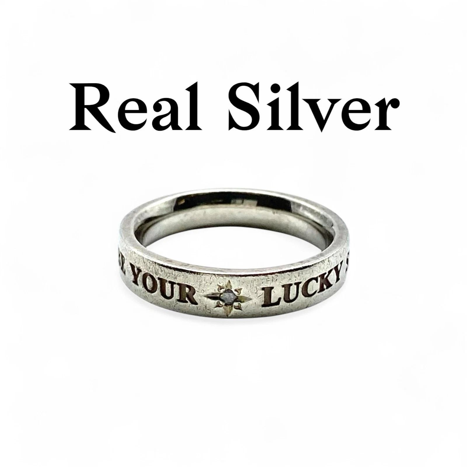 YOUR LUCKY STAR】ダイアモンド Silver 925 刻印 00s Vintage Ring