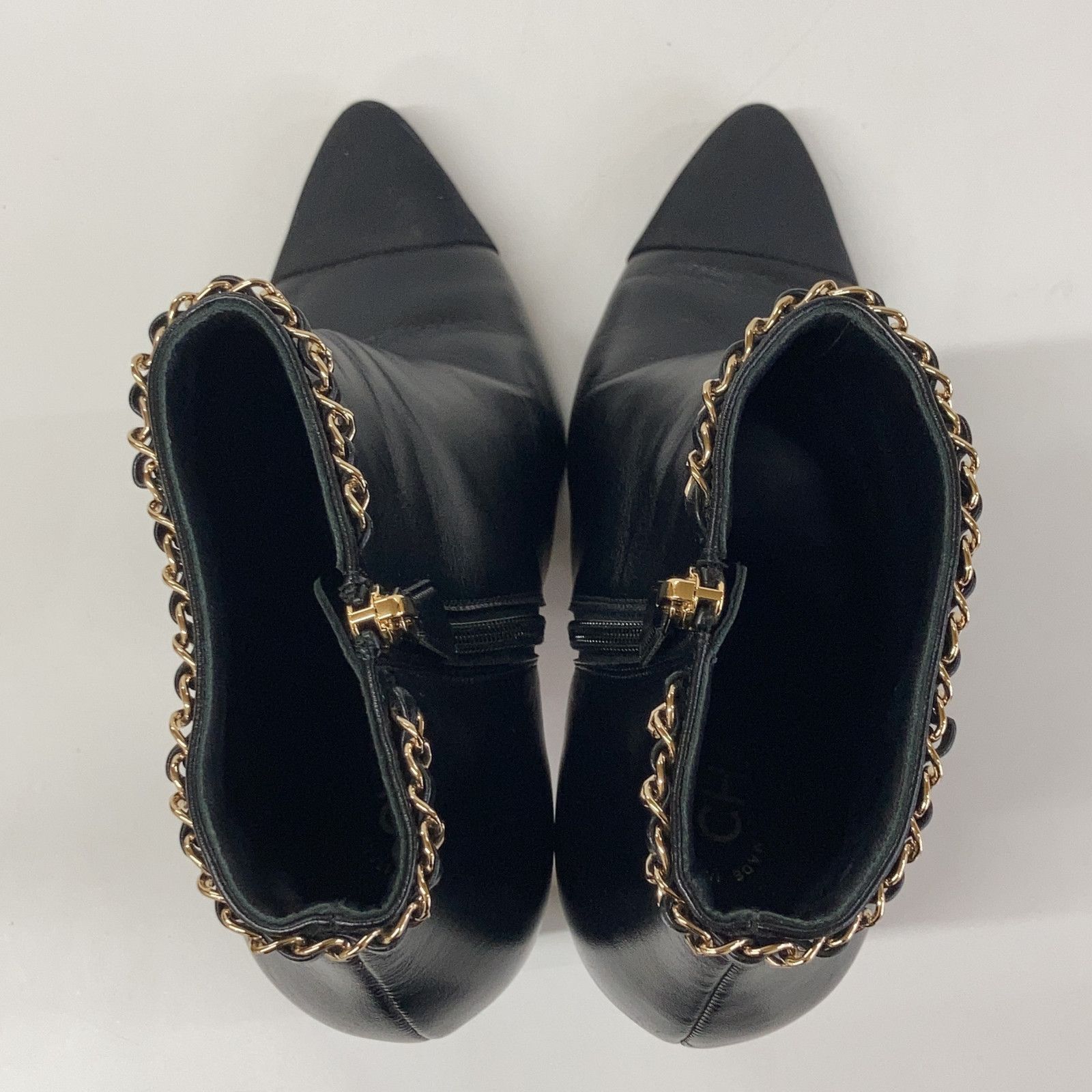 CHANEL シャネル G35390 チェーン ヒールブーツ 38C - メルカリ