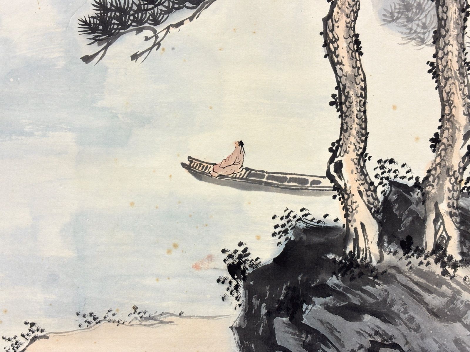 掛軸 M.65 高岫雲 山と松の図 落款印あり ＃茶掛＃古美術 #骨董品