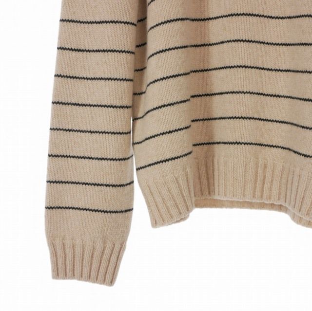 セリーヌ CELINE クルーネック ボーダーニット セーター 長袖 L