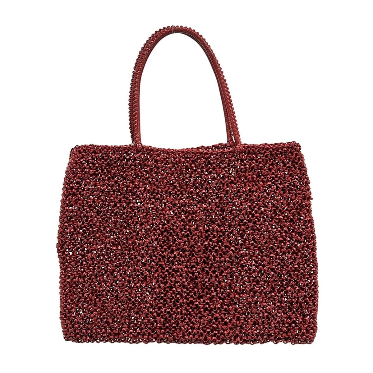 ANTEPRIMA　レッド　ワイヤーバッグ ANTEPRIMA(アンテプリマ) トートバッグ ワイヤーバッグ レッド - メルカリ