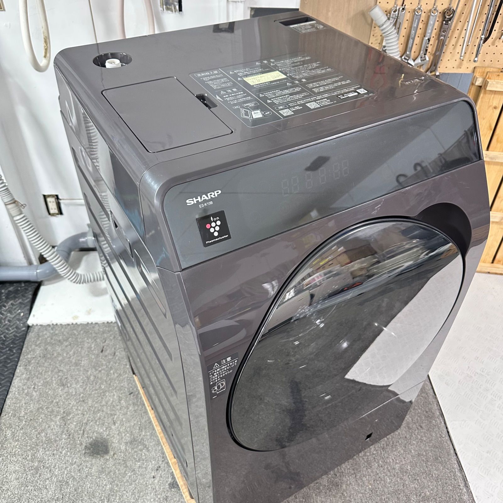 乾燥未使用 SHARP ES-K10B-TL 2023年製 ドラム式洗濯機 - メルカリ