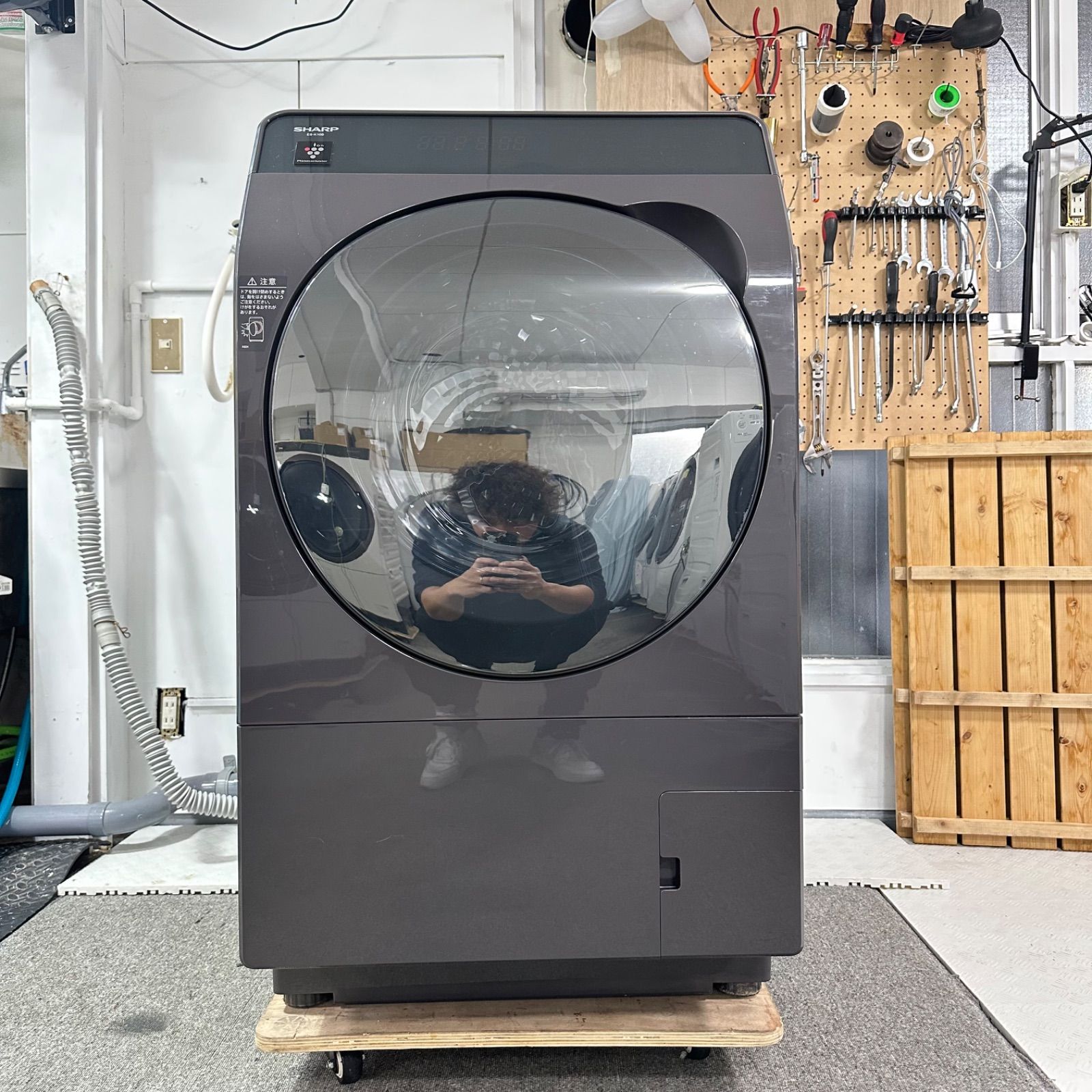 乾燥未使用 SHARP ES-K10B-TL 2023年製 ドラム式洗濯機 - メルカリ