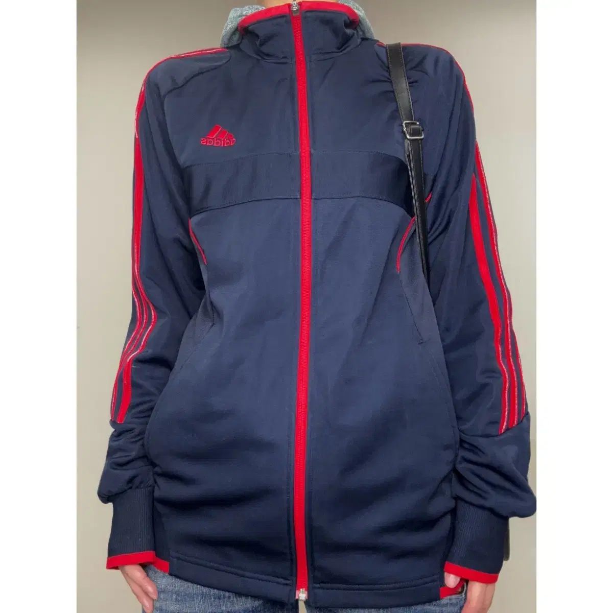 日本ヴィンテージ adidas アディダス ネイビー レッド トラック