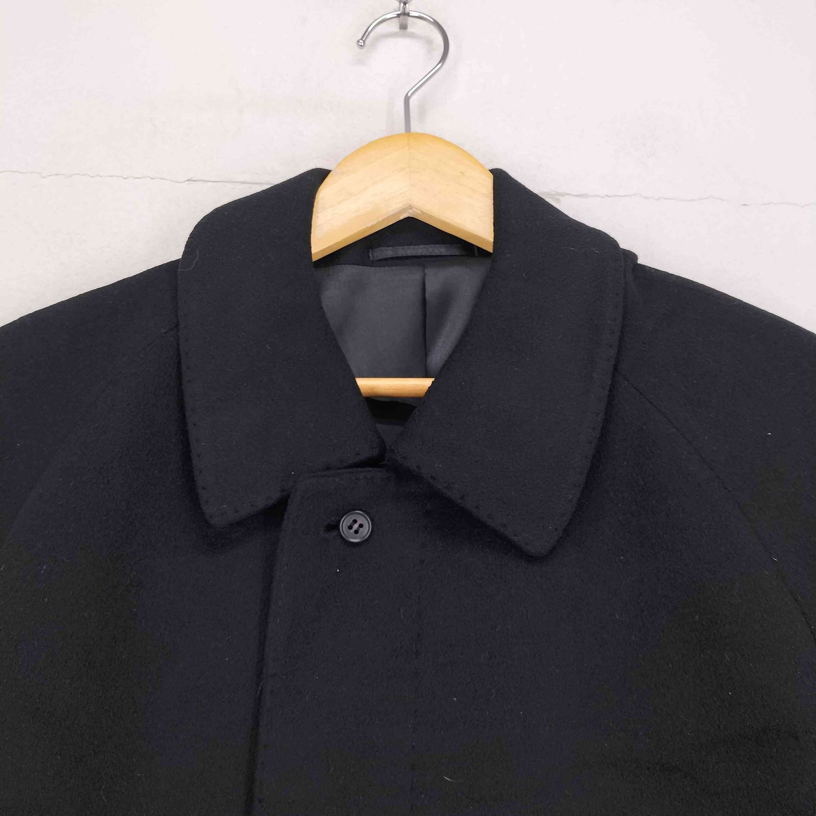 ピュア カシミヤ pure cashmere カシミヤ100比翼ステンカラーコート