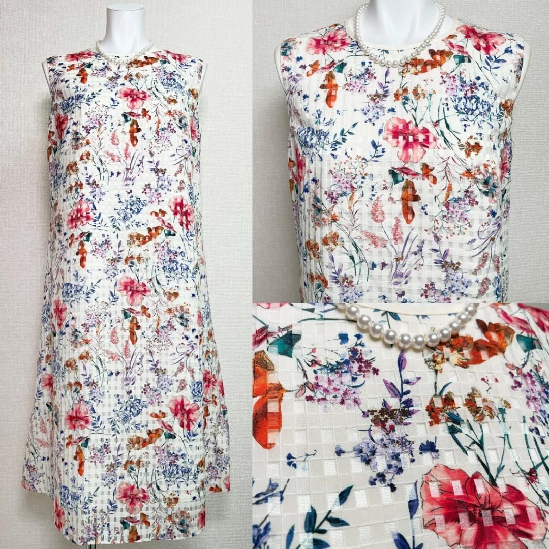 ◎当日発送可能【新品未使用】マリココウガ　東京ソワール　ワンピースドレス♯ ♪ 当日発送可能！東京ソワール マリココウガ ミディドレス 9号相当