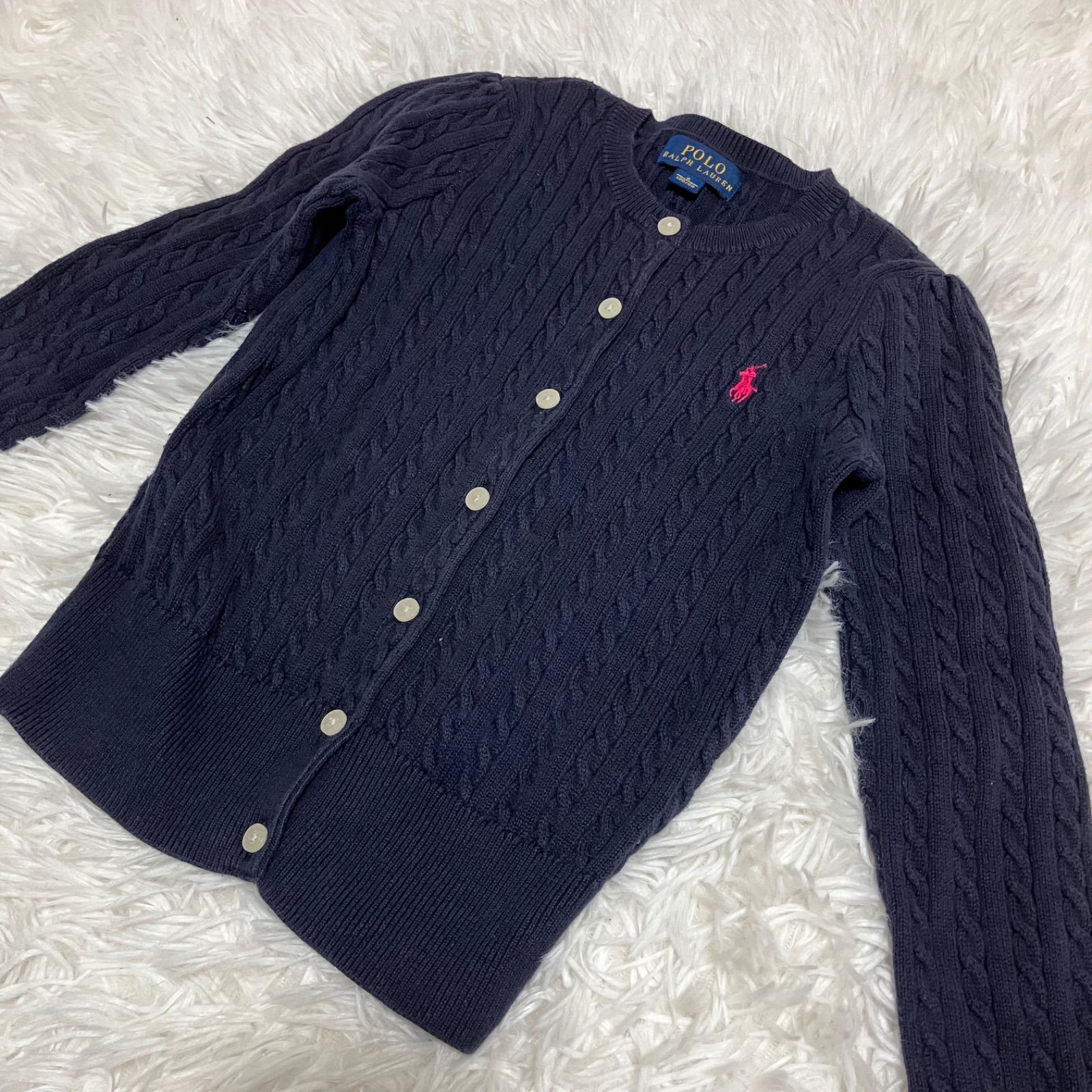 ラルフローレン ケーブル ネイビー 刺繍 カーディガン - メルカリ